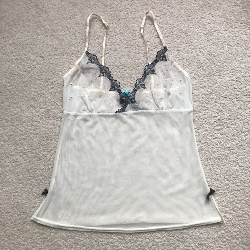 Like New! Biatta Intimates Size S Sheer Lace Camisole – Adjustable Straps